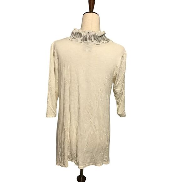Niche Nilgun Cream Asymmetrical Shark Bite Tunic Top M - Picture 3 of 8
